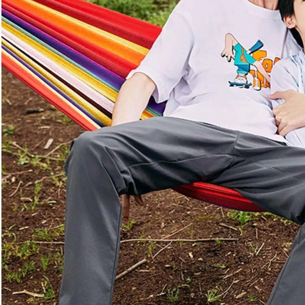HSF Outdoor Hammock Outdoor Hammock Camping Breathable Wear-Resistant Thickened Portable Hammock Outdoor Hammock, 200*100cm, Blue