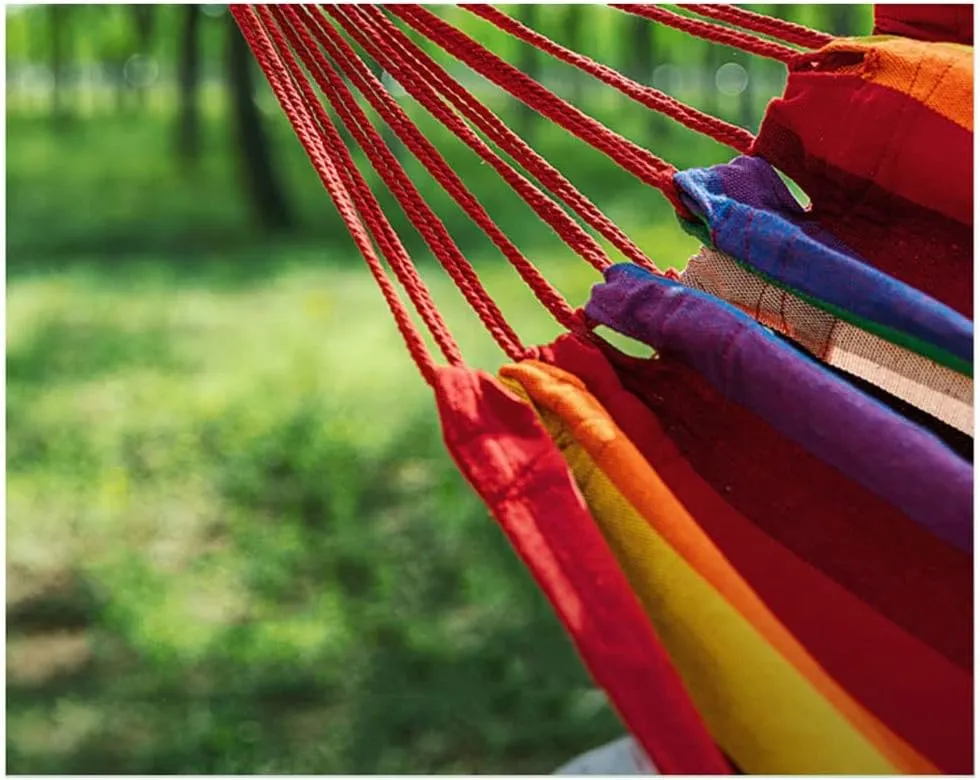 HSF Outdoor Hammock Outdoor Hammock Camping Breathable Wear-Resistant Thickened Portable Hammock Outdoor Hammock, 200*100cm, Blue