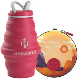HYDAWAY Hydration Travel Pack - 17oz Collapsible Water Bottle with Flip-Top Lid and Protective Travel Case - BPA-Free, Leak-Resistant, and TSA-Friendly for Commuting, Hiking, and Travel