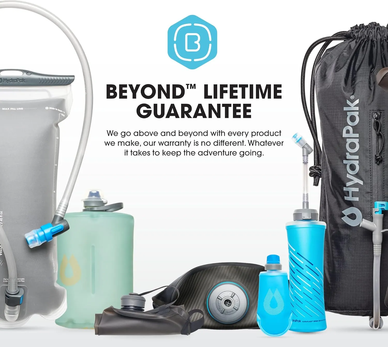 HydraPak Flux - Collapsible Backpacking Water Bottle (750ml, 1L, 1.5L) - BPA Free, Ultra Light, Spill-Proof Twist Cap
