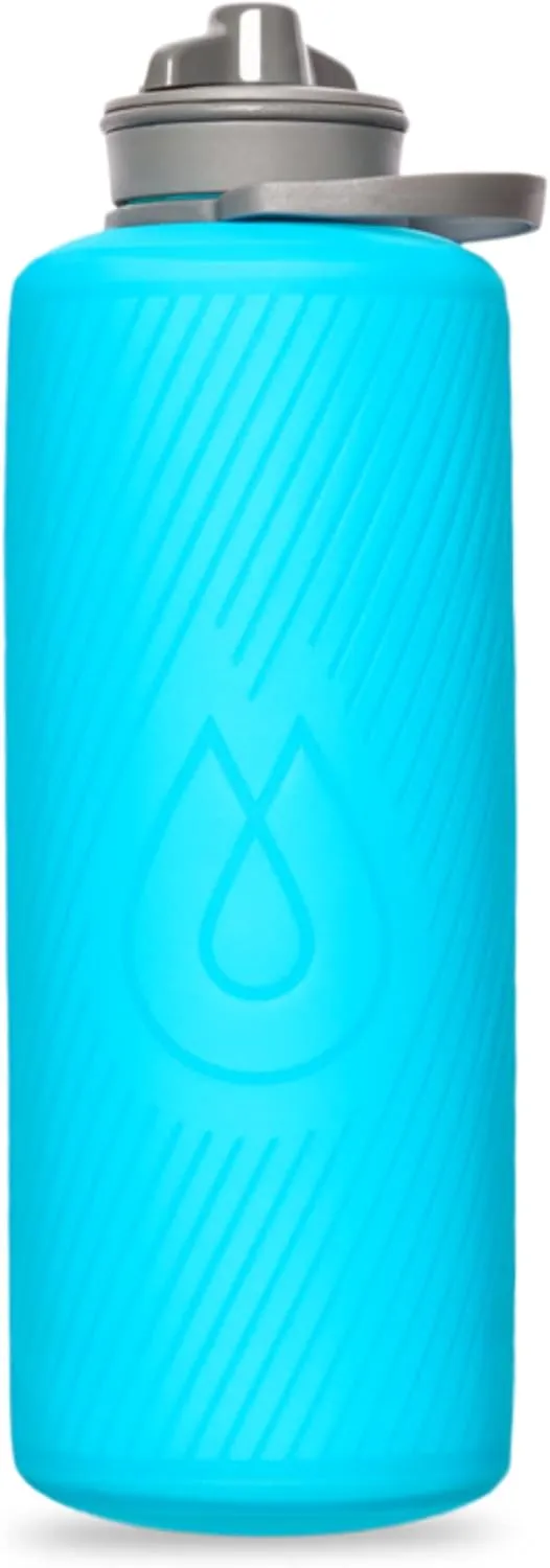 HydraPak Flux - Collapsible Backpacking Water Bottle (750ml, 1L, 1.5L) - BPA Free, Ultra Light, Spill-Proof Twist Cap