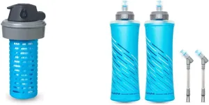 HydraPak UltraFlask Speed 600ml 2-Pack - Collapsible Soft Flask Water Bottle for Hydration Vests and Running Pack Ultraflask & Compatible 42mm Filter Cap - Water Filtration Accessory