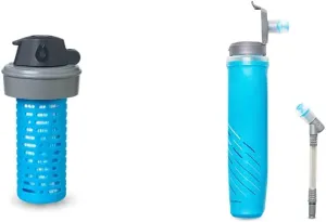 HydraPak UltraFlask Speed 600ml - Collapsible Soft Flask Water Bottle for Hydration Vests and Running Pack Ultraflask & Compatible 42mm Filter Cap - Water Filtration Accessory