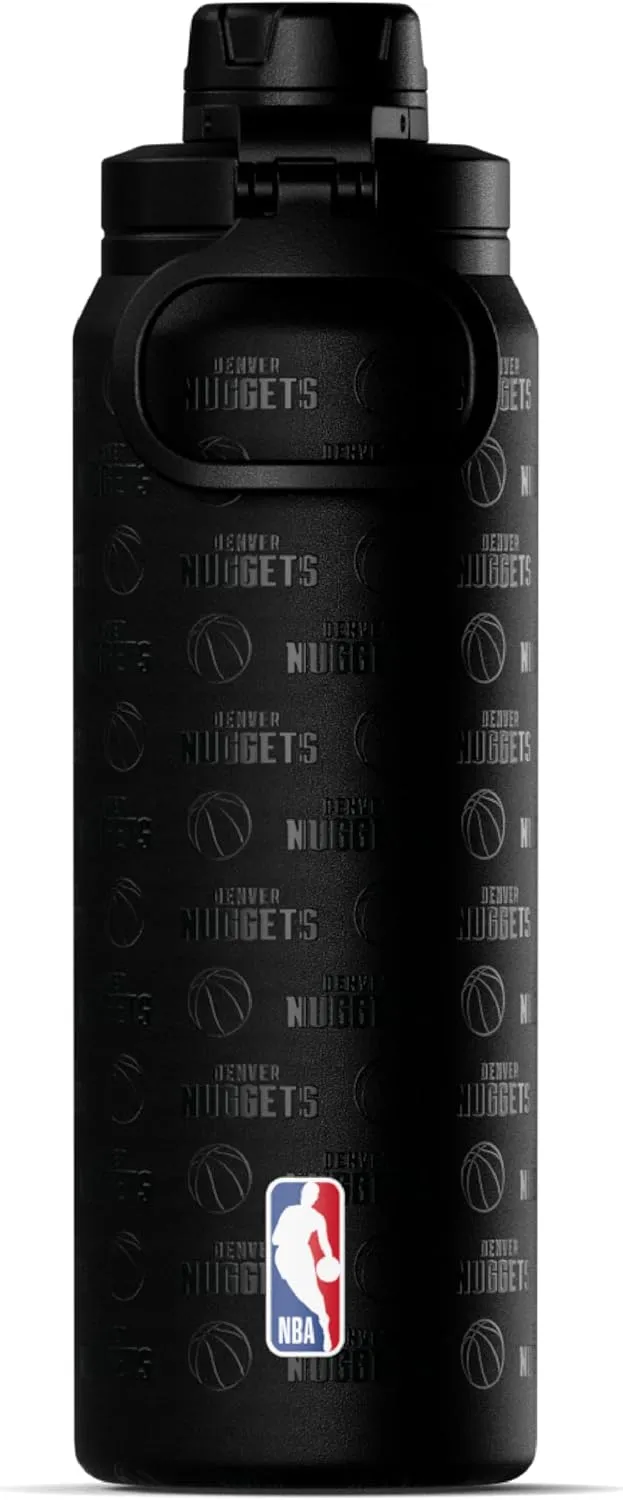 Hydrapeak x NBA Officially Licensed Denver Nuggets 26 oz Active Water Bottle with Chug Lid and Handle Reusable Stainless Steel Double Wall Insulated Sports Gift