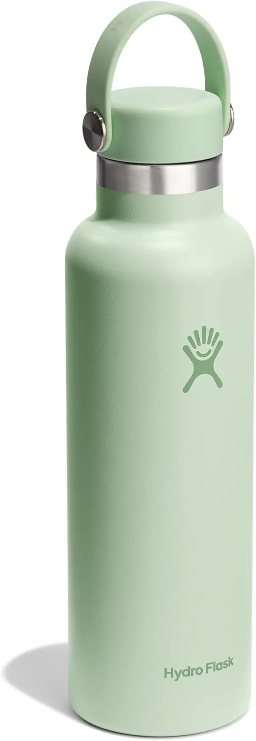 Hydro Flask Stainless Steel Standard Mouth Water Bottle with Flex Cap and Double-Wall Vacuum Insulation