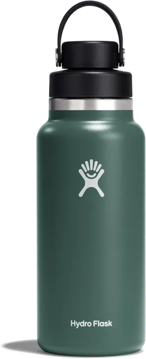 HYDRO FLASK Wide Mouth Chug Cap vacuum insulated stainless steel water bottle with leakproof closeable lid for cold water drinks, sports, travel, car and school