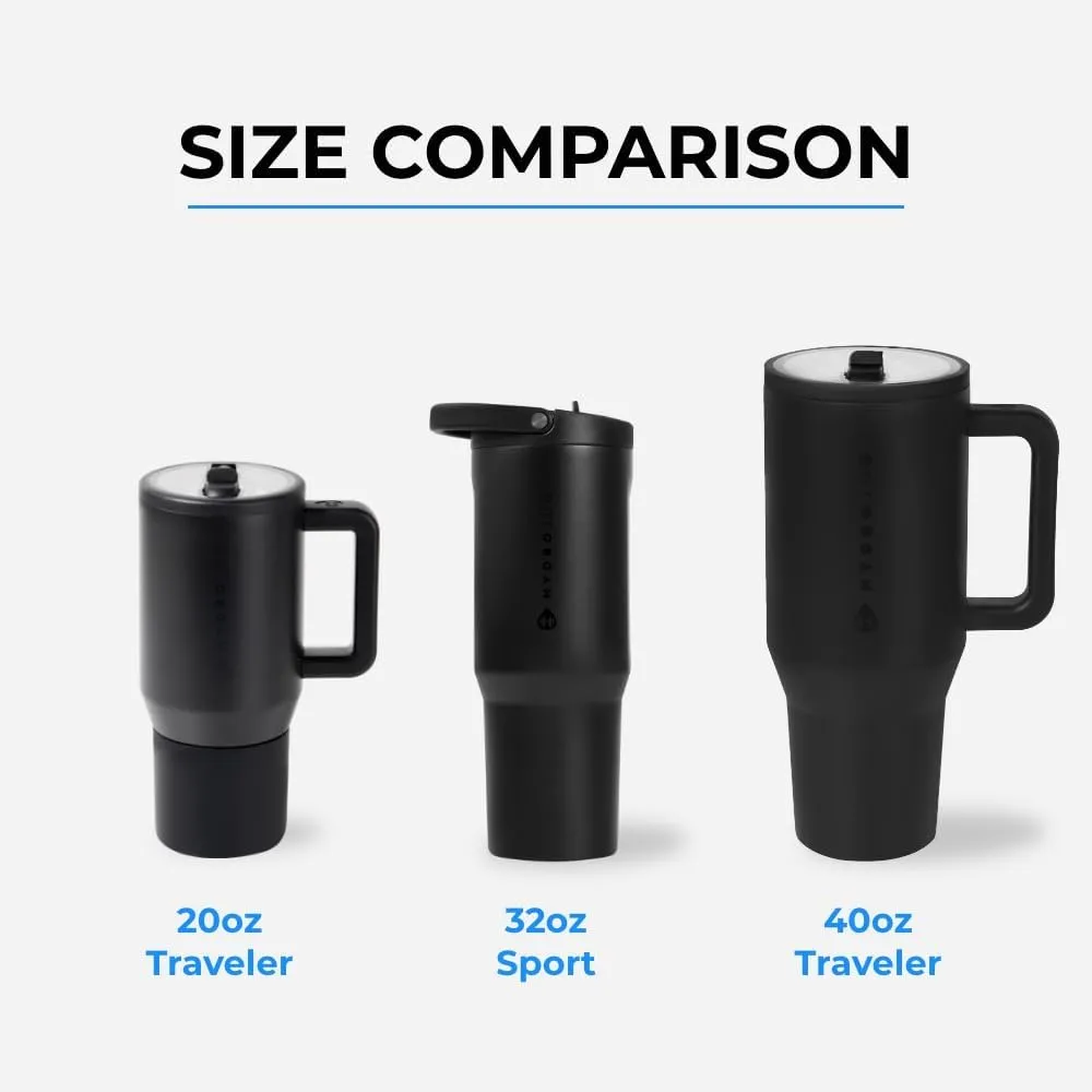 HydroJug Sport - Stainless Steel Tumbler with Straw, Vacuum Insulated, 32oz Leakproof Water Bottle, Ergonomic Design, Reusable, Dishwasher Safe, Rubber Base, Durable for Gym or Outdoors, Harvest Berry