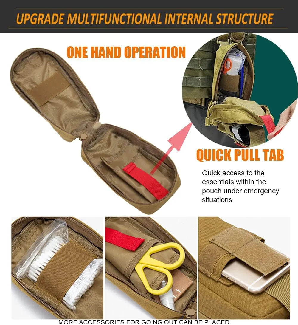 Ifak Trauma Kit, Ifak Med Trauma Kit, Molle Tactical Emergency First Aid Kit Refill Supplies Insert for Duty Belt