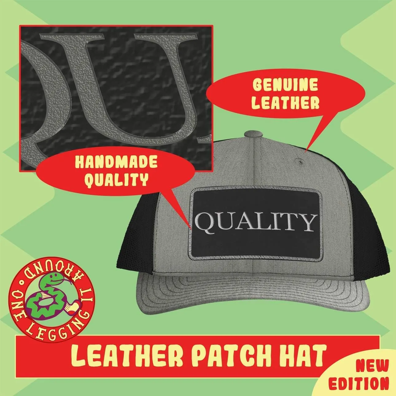 I'm A Trailer Assembler Ii. I Got This. I Think... - Leather Black Patch Engraved Trucker Hat