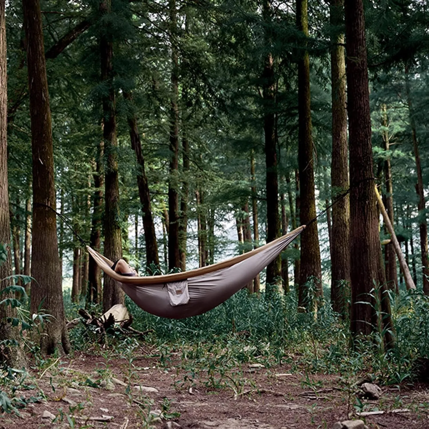 Inflatable Anti-Rollover Camping Hammock - Portable Hammock Double Hammock,Gray