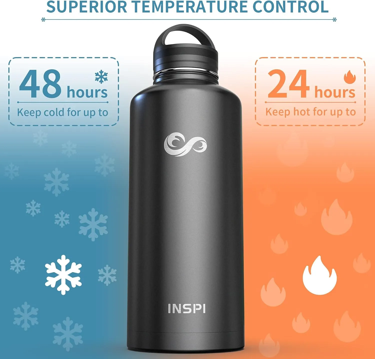 INSPI Water Bottle 64oz, 40oz, 32oz