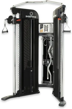 Inspire Fitness FT1 Functional Trainer - Compact at Home Workout Machine with Accessories - Two 165 lb Weight Stacks - Smooth Glide Cable Machine