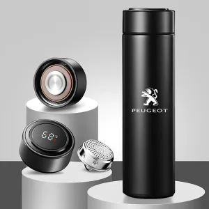 Insulated Smart Water Bottle for Peugeot e-Legend Concept 2018, Digital Temperature Control Tumbler Travel Hydration Mug