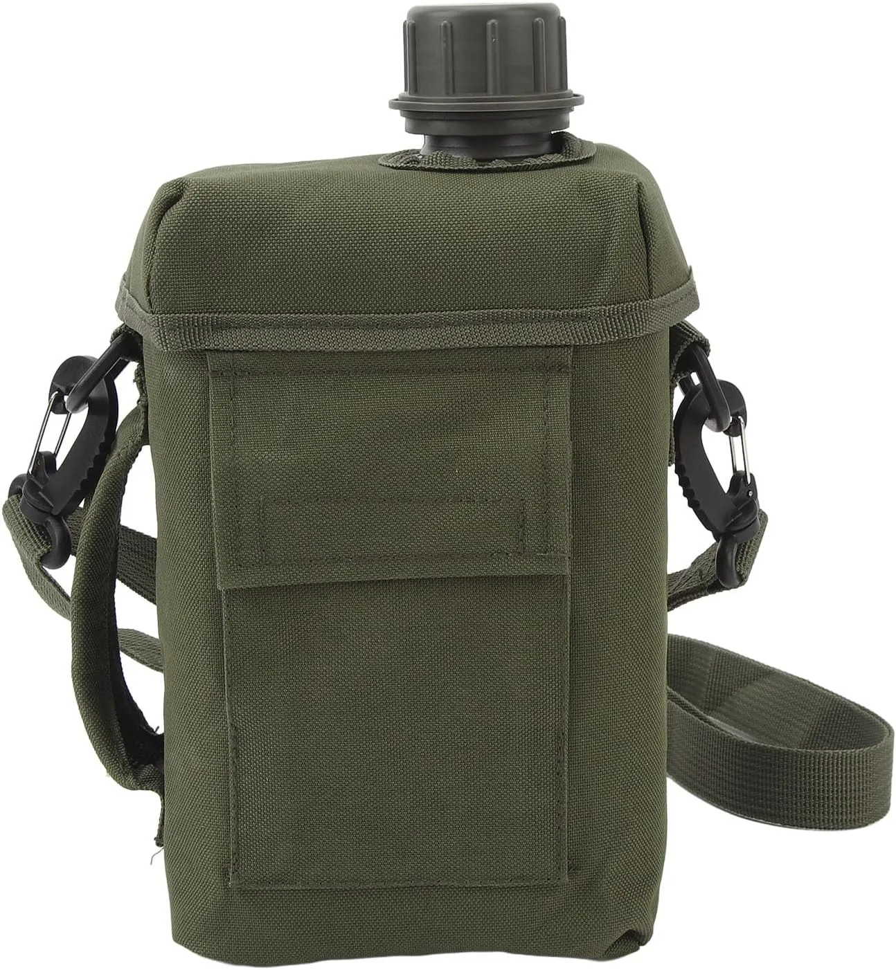Insulated Water Bottle, PE Sport Water Flask Portable 2L Large Capacity Outdoor Water Flask Jug for Riding Hiking (OD Green)