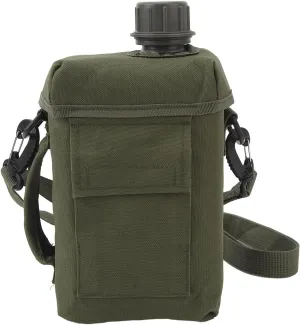 Insulated Water Bottle, PE Sport Water Flask Portable 2L Large Capacity Outdoor Water Flask Jug for Riding Hiking (OD Green)