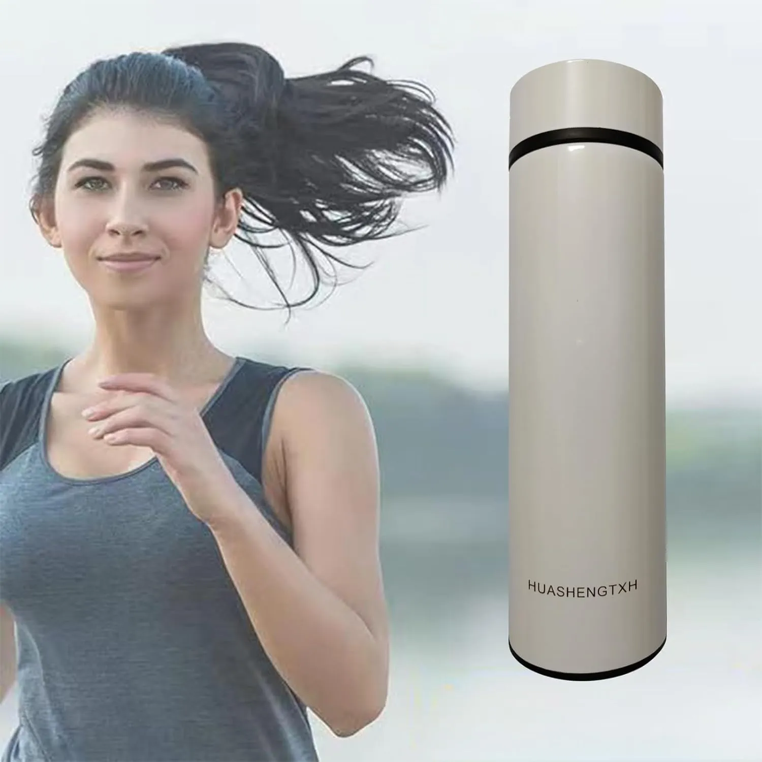 Insulating Water Bottle Outdoor Sports Stainless Steel Insulating Bottle Vacuum Sealed Coffee Bottle Travel Water Bottle Cold and Hot Water Bottle (White)