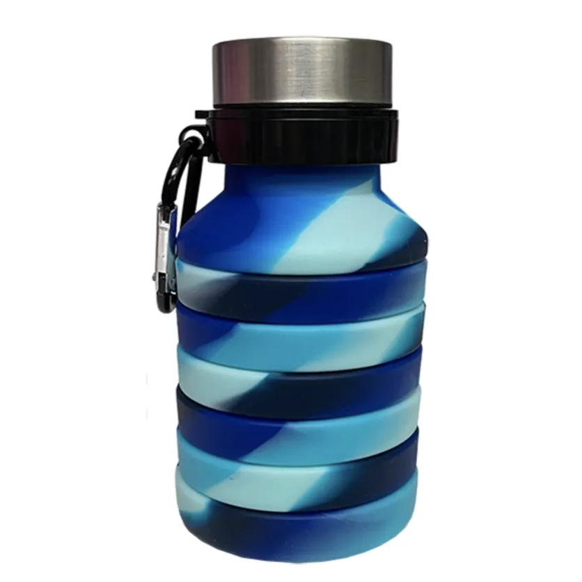 Iscream Collapsible Water Bottle - Ocean Waves