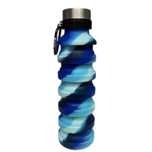 Iscream Collapsible Water Bottle - Ocean Waves