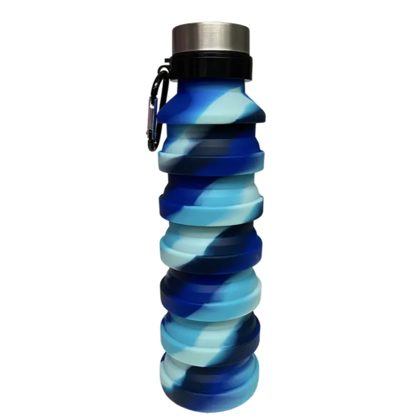 Iscream Collapsible Water Bottle - Ocean Waves