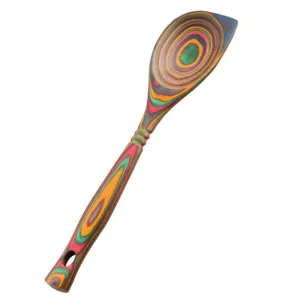Island Bamboo 12" Pakka Wood Corner Spoon Rainbow