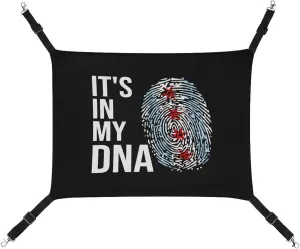 It's in My DNA Chicago Flag Cat Hanging Hammock Soft Breathable Pet Cage Dog Hammock with Adjustable Straps and Metal Hooks