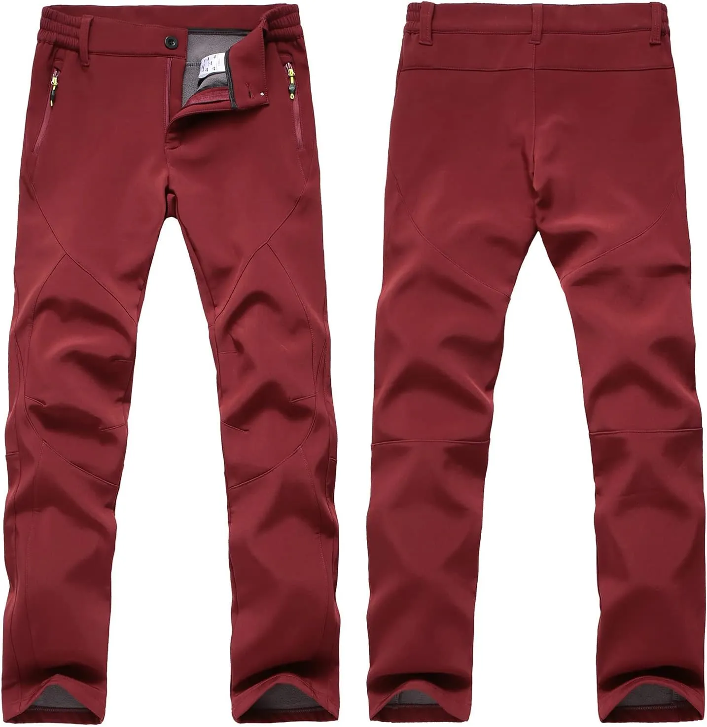 JOMLUN Women's Softshell Pants Fleece Lined Hiking Insulated Outdoor Ski Pants Waterproof Warm Trouser Winter