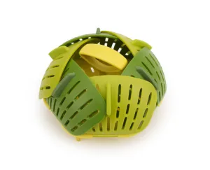 Joseph Joseph Duo Folding Steamer Basket (Green) - Self-adjusting design fits a variety of pan sizes – minimum 18 cm (7 inches)