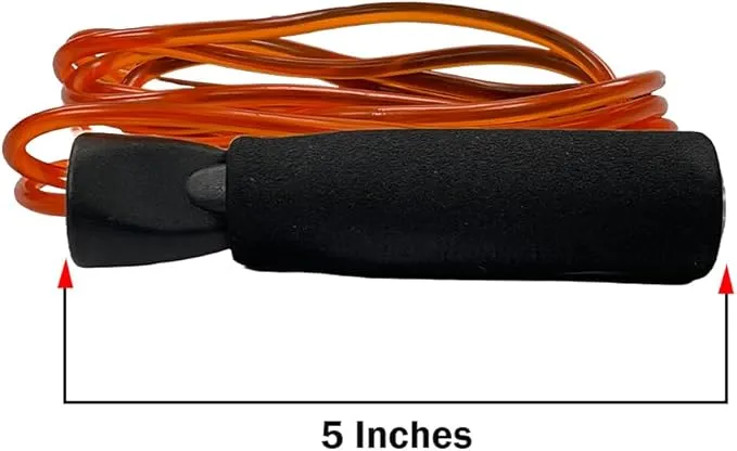 Jump Rope Durable PVC with Cushioned Foam Handles - for Boxing Fitness Workouts Endurance and Strength Training- for Men, Women and Children (8.5-Feet)
