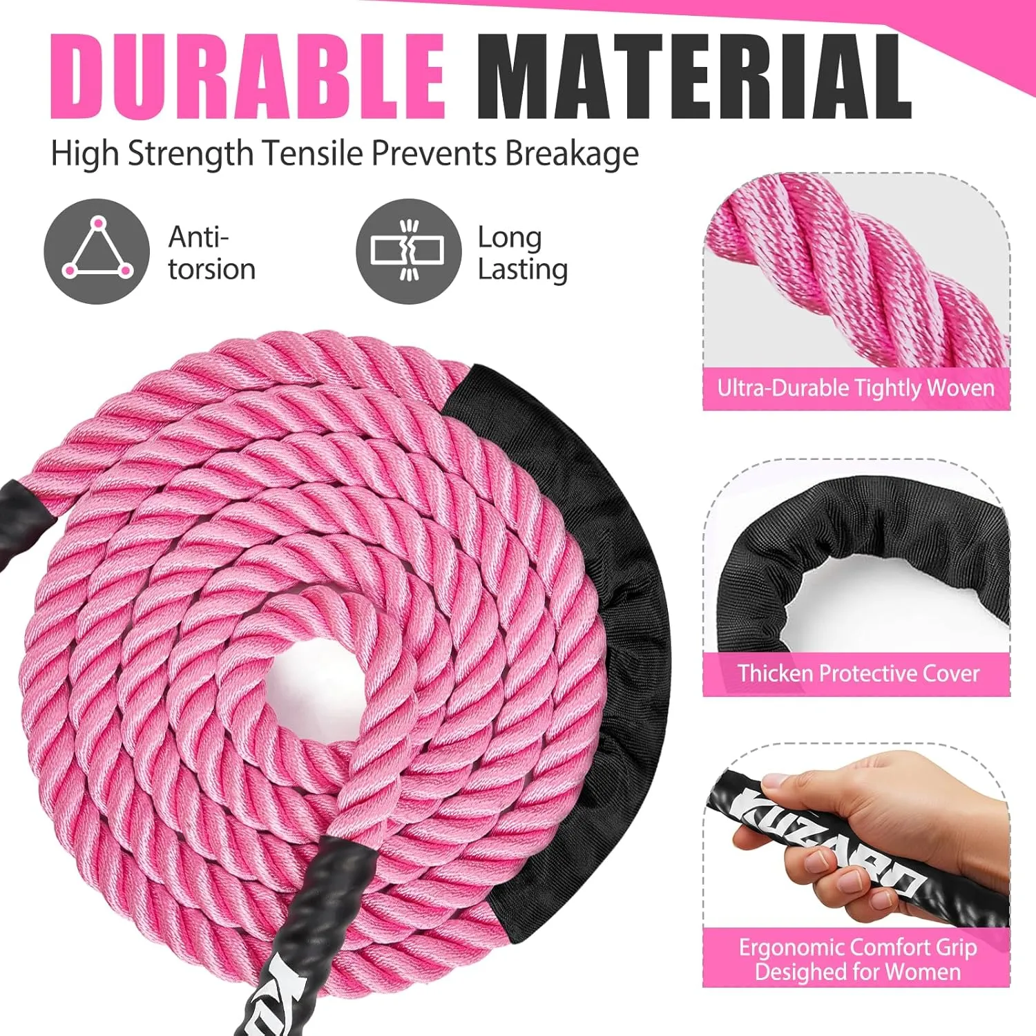 Jump Rope, Weighted Jump Rope for Women, Heavy Jump Ropes for Fitness, Adult Skipping Rope for Home Workout, Weight Loss, Shaping Body, Boxing, Strength Training, Total Body Exercise Equipment