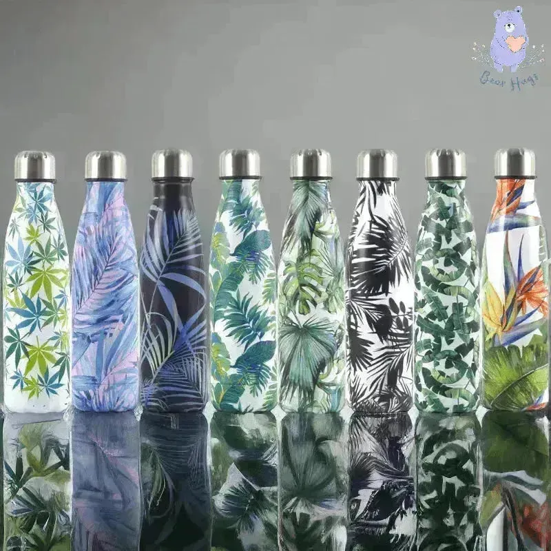 Jungle Leaves Cola Metal Water Bottle (500 ml)