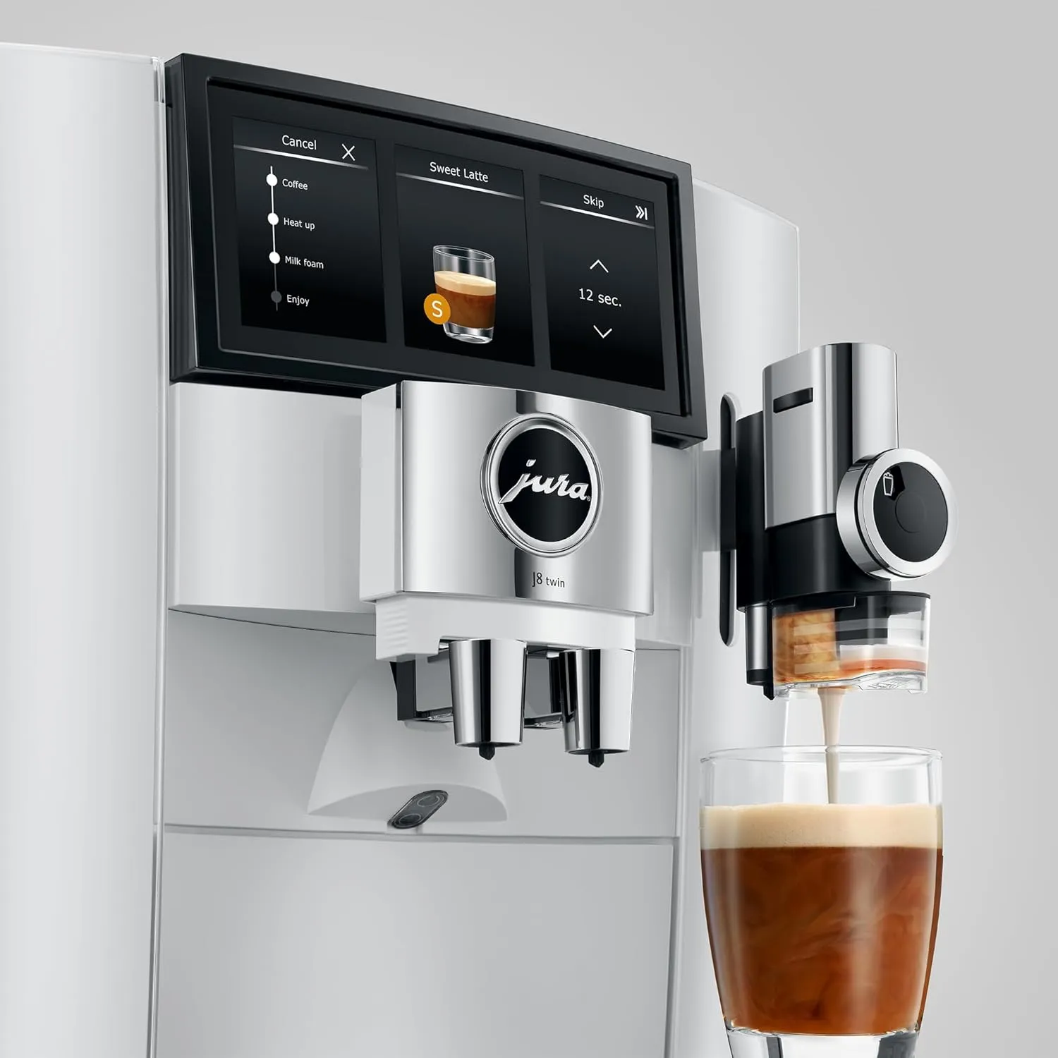 Jura J8 twin Diamond White Automatic Coffee Machine