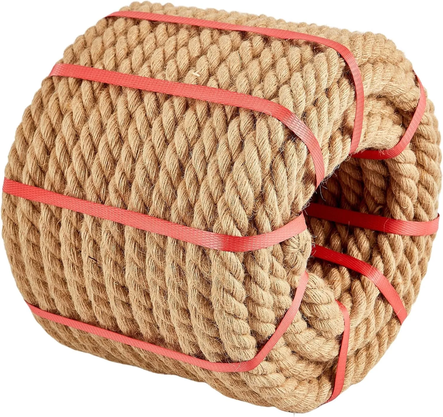 Jute Rope 1 Inch x 100 FT, Hemp Rope Twisted Heavy Duty Jute Rope, Manila Rope for Home Decor Crafts Swing Rope Railing Climbing Decorating