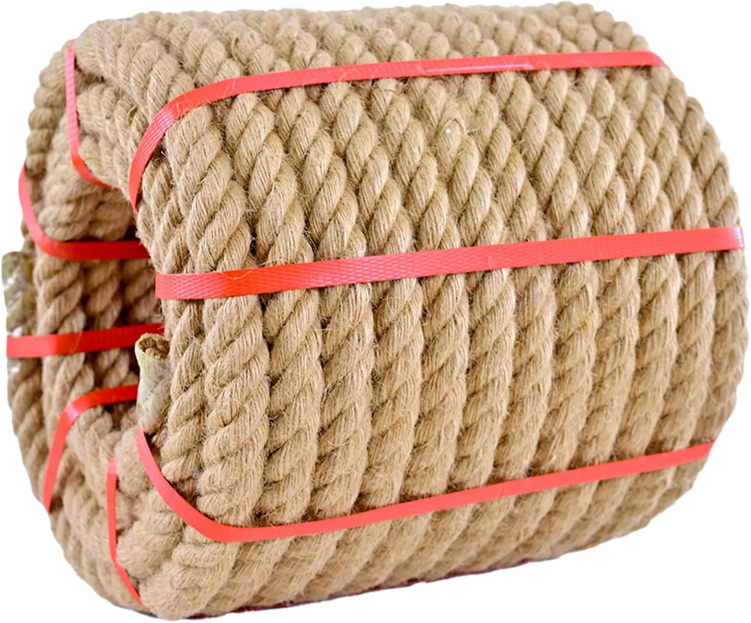Jute Rope (3/4 in X 50 ft),Twisted Manila Rope,20mm Natural Thick Hemp Rope Heavy Duty Tug of War Ropes Thick Rope for Crafts Railing Gardening Bundling Hammocks Home Decorating