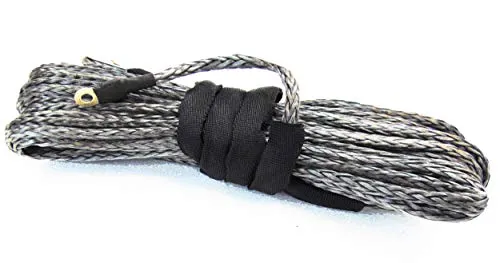 Jutemill 1/4" X 50 feet Long Synthetic Winch Rope | Winch Cable for ATV Off-Road Accessories, UTV, SUV, Truck Tow/Trailer, Boat Anchor Ropes (Blue)
