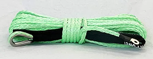 Jutemill 1/4" X 50 feet Long Synthetic Winch Rope | Winch Cable for ATV Off-Road Accessories, UTV, SUV, Truck Tow/Trailer, Boat Anchor Ropes (Blue)