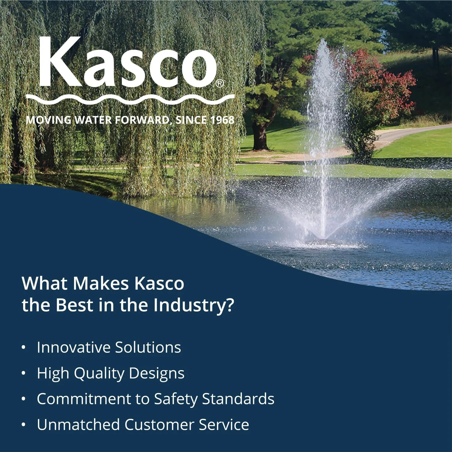 Kasco 3/4 HP J Series Decorative Fountain - 240V With Electric Power Cord of Various Lenghts| Pond and Lake Fountain | Efficient Pond Aerator Outdoor Fountain
