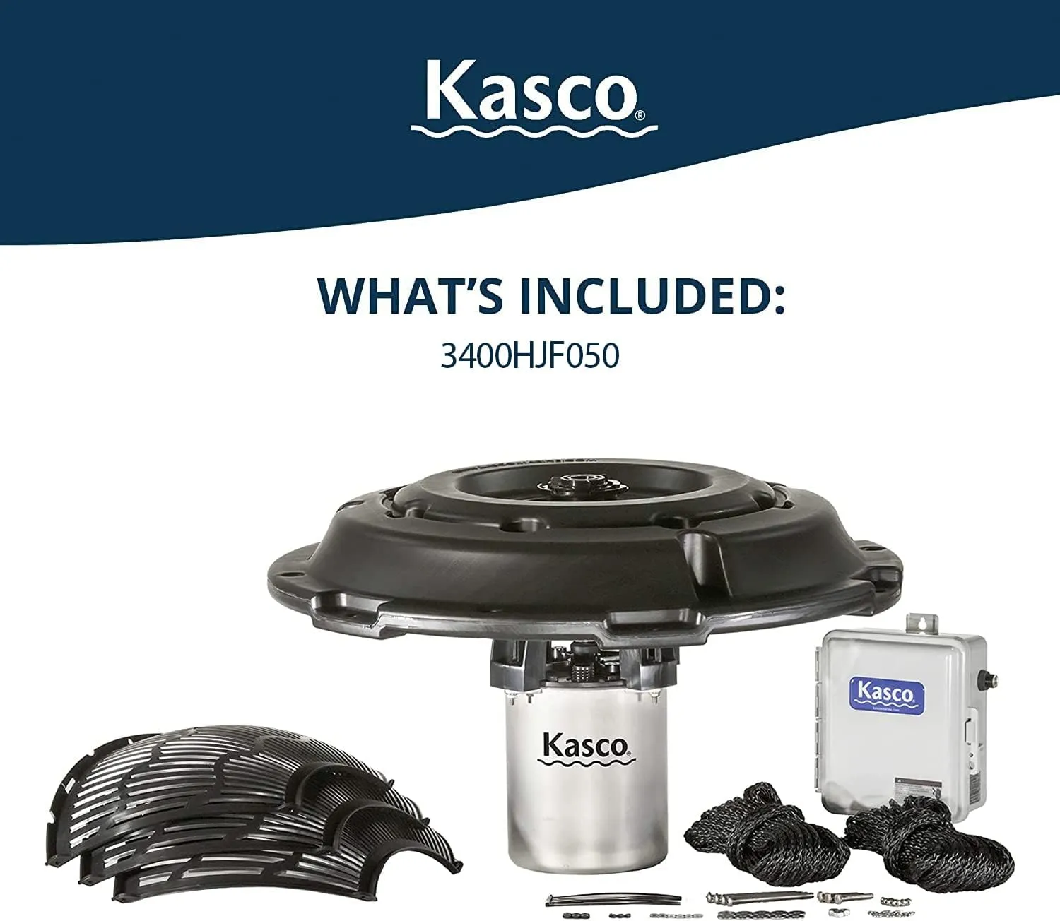 Kasco 3/4 HP J Series Decorative Fountain - 240V With Electric Power Cord of Various Lenghts| Pond and Lake Fountain | Efficient Pond Aerator Outdoor Fountain