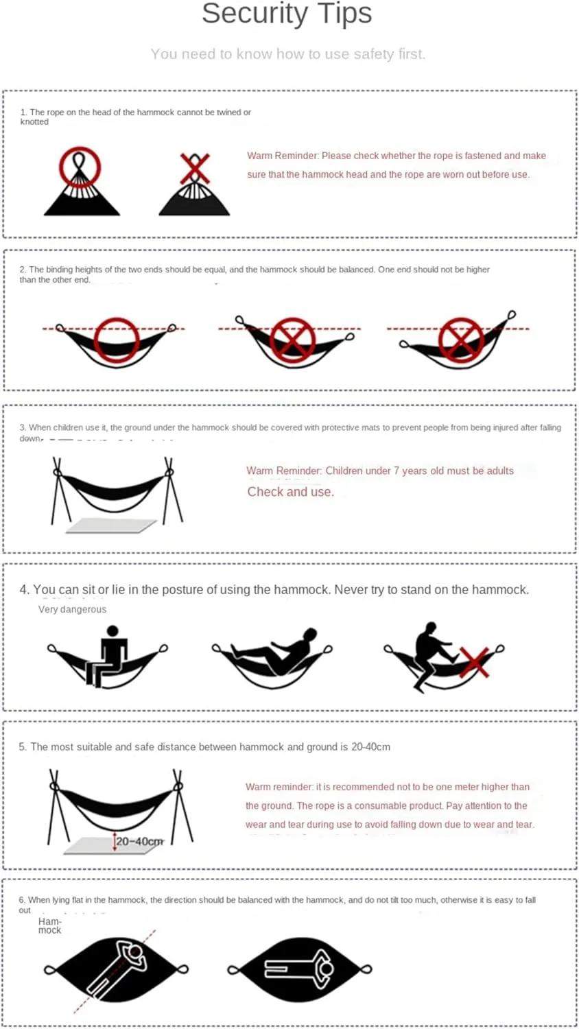KAYNO Outdoor Leisure Single Double Canvas Thickened Hammock with Rope Camping Swing