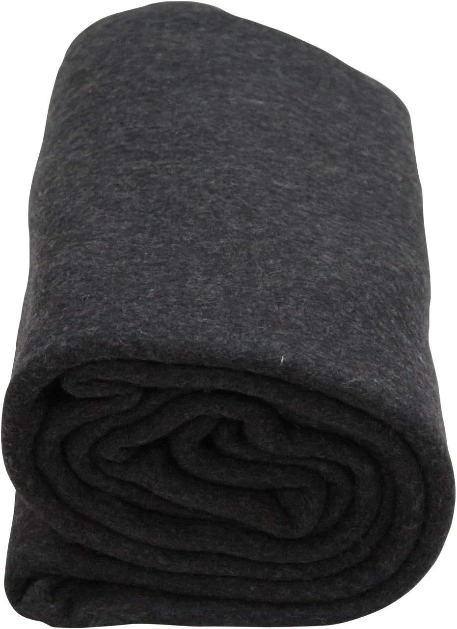 Kemp USA 80% Wool Multipurpose Blanket - Ideal for Camping Essentials, Disaster Relief, Military Use, Donations - Measures 60'' x 84'', 5 lbs - Durable Throw Blanket for Survival Kit, Fire Retardant