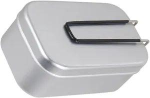 KICHOUSE Foldable Aluminum Camping Bento Pot with Skid Handle Portable Outdoor Food Container for Picnics and Backpacking Cookware