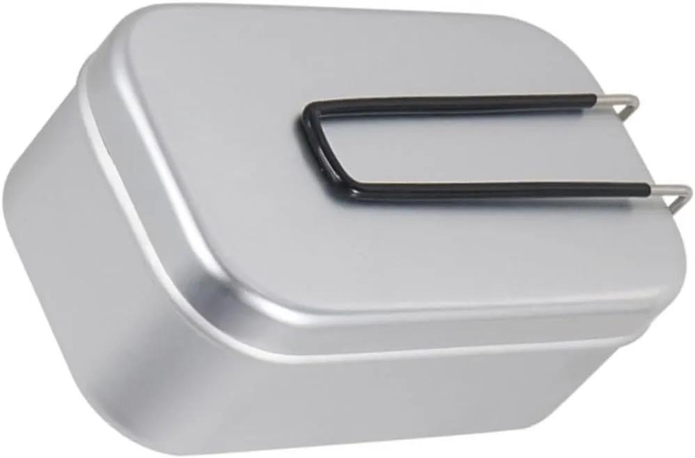 KICHOUSE Foldable Aluminum Camping Bento Pot with Skid Handle Portable Outdoor Food Container for Picnics and Backpacking Cookware