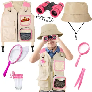 Kids Explorer Kit & Bug Catcher Kit, Kids Camping Gear for Kids, Outdoor Exploration Set with Vest & Hat, Ideal Outdoor Camping Adventure Toys for Boys Girls