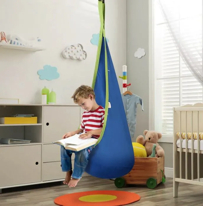 Kids Hanging Pod Hammock with optional LED Lights - Autism - Kids Hanging Pod Hammock