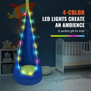 Kids Hanging Pod Hammock with optional LED Lights - Autism - Kids Hanging Pod Hammock