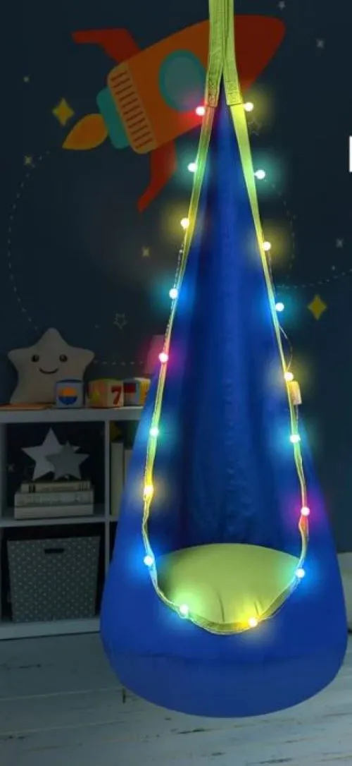 Kids Hanging Pod Hammock with optional LED Lights - Autism - Kids Hanging Pod Hammock