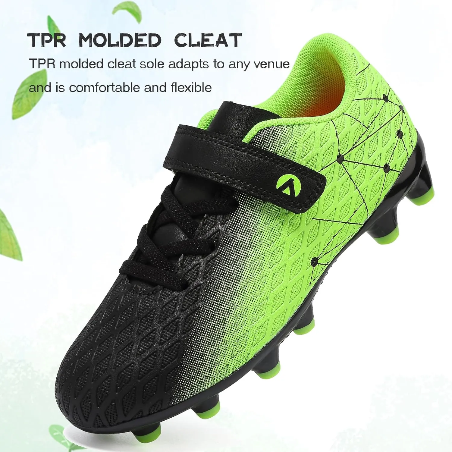 Kids Soccer Cleats Boys Girls Firm Ground Soccer FG/AG Soccer Athletic Outdoor Football Shoes Youth Turf Soccer Cleat Soccer Shoes for Little/Big Kid