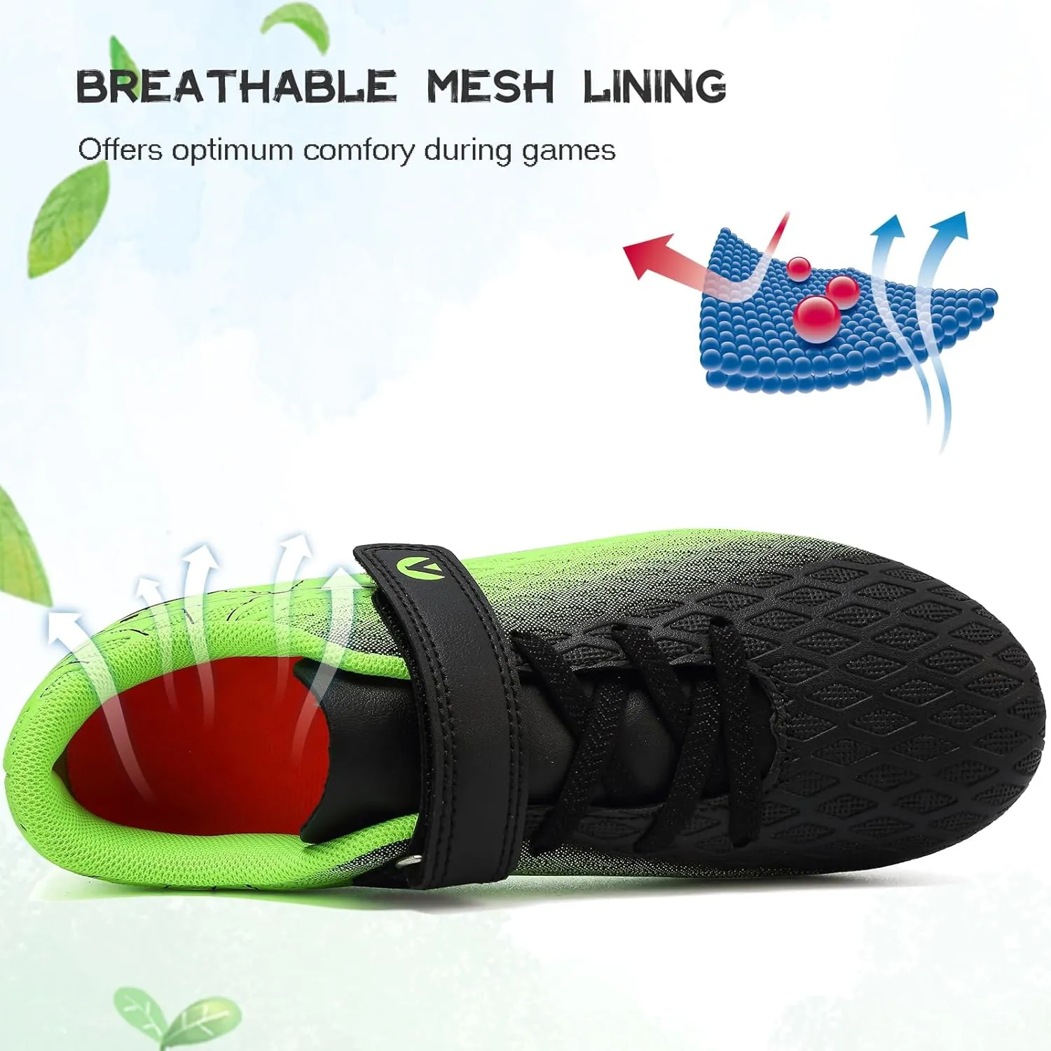 Kids Soccer Cleats Boys Girls Firm Ground Soccer FG/AG Soccer Athletic Outdoor Football Shoes Youth Turf Soccer Cleat Soccer Shoes for Little/Big Kid