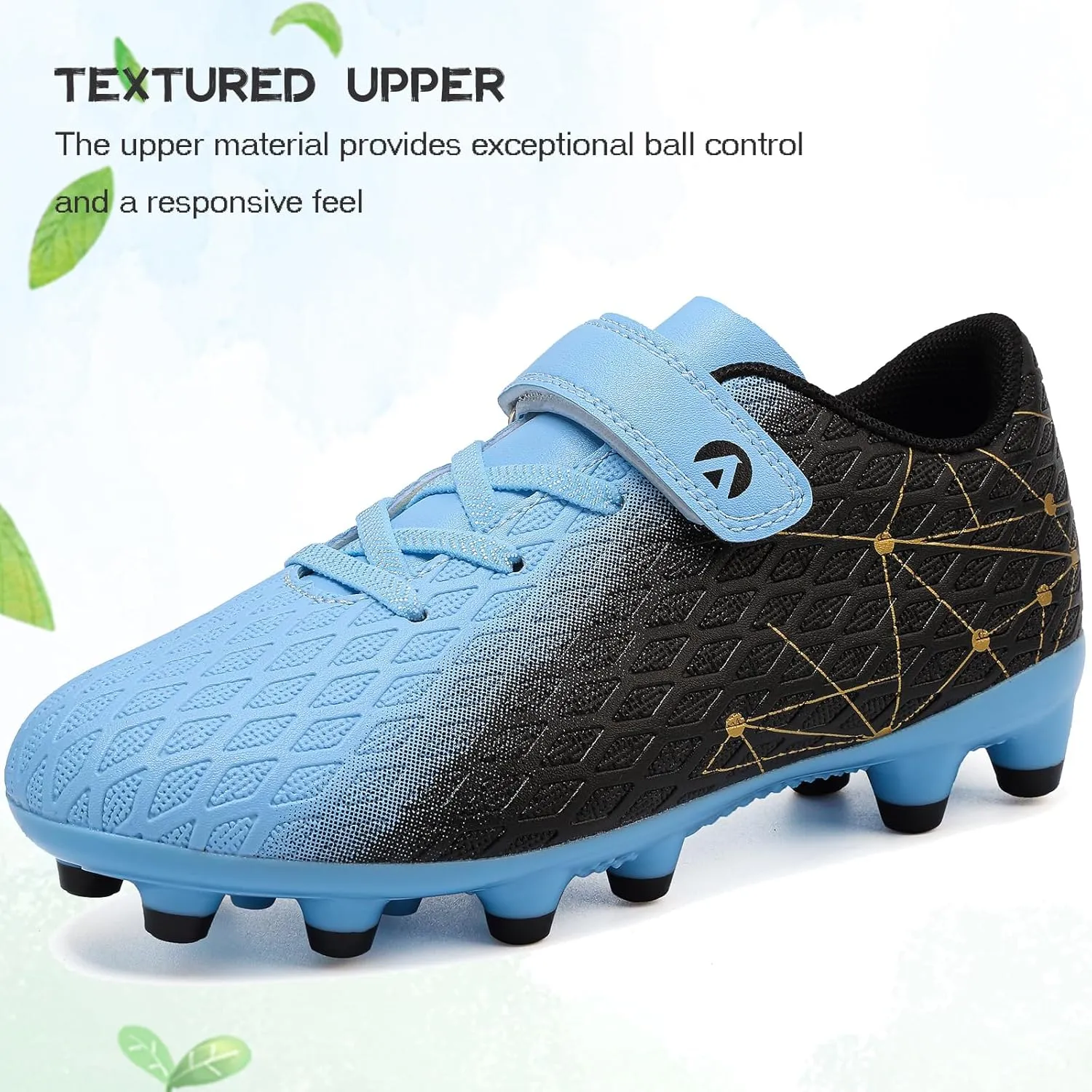 Kids Soccer Cleats Boys Girls Firm Ground Soccer FG/AG Soccer Athletic Outdoor Football Shoes Youth Turf Soccer Cleat Soccer Shoes for Little/Big Kid