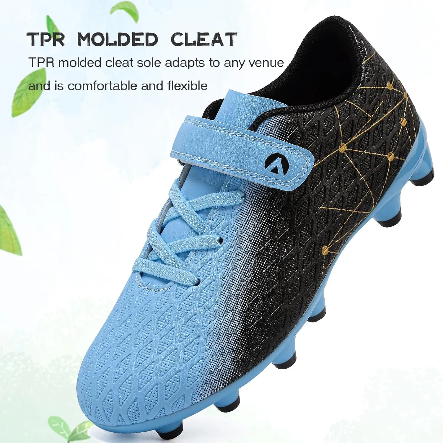 Kids Soccer Cleats Boys Girls Firm Ground Soccer FG/AG Soccer Athletic Outdoor Football Shoes Youth Turf Soccer Cleat Soccer Shoes for Little/Big Kid