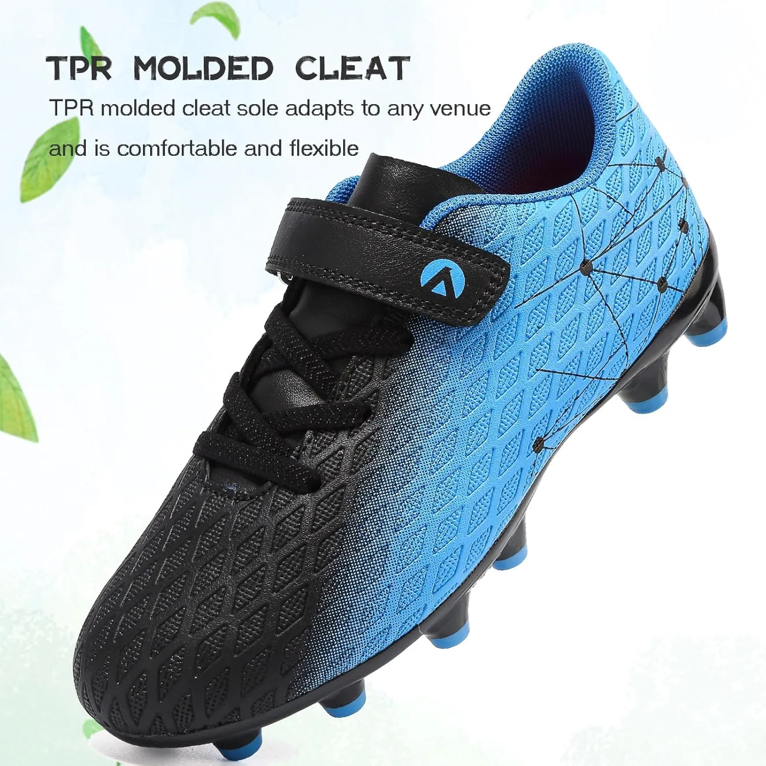 Kids Soccer Cleats Boys Girls Firm Ground Soccer FG/AG Soccer Athletic Outdoor Football Shoes Youth Turf Soccer Cleat Soccer Shoes for Little/Big Kid